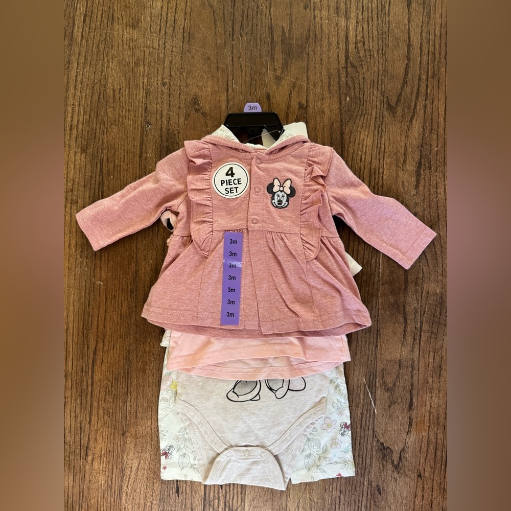 Disney Minnie Mouse Pink Kids Outfit Set